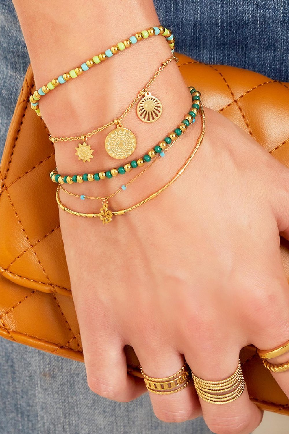 Bracelet universe Gold Color Stainless Steel h5Picture2